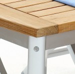 Teak & Aluminium 70cm Square Table 1971