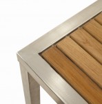 1712 Steel & Plantation Teak 160cm Table