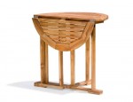 Round Teak 75cm Butterfly Folding Table 2001