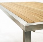 1714 Teak & Stainless Steel 170cm Bench