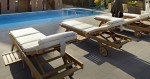 Premium Teak Sunlounger 1808