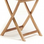 Round Folding Outdoor Teak Cafe Table MR7090